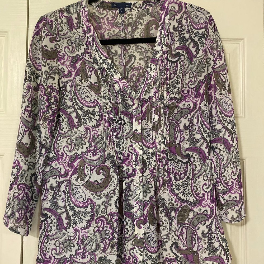 Paisley 3/4 length sleeve blouse
